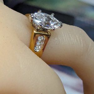 RC COVENANT QUALITY  Ring Promise Engagement  7+ct Marquise CZ NEW OLD STOCK
